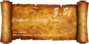 Zombor Szilárda névjegykártya